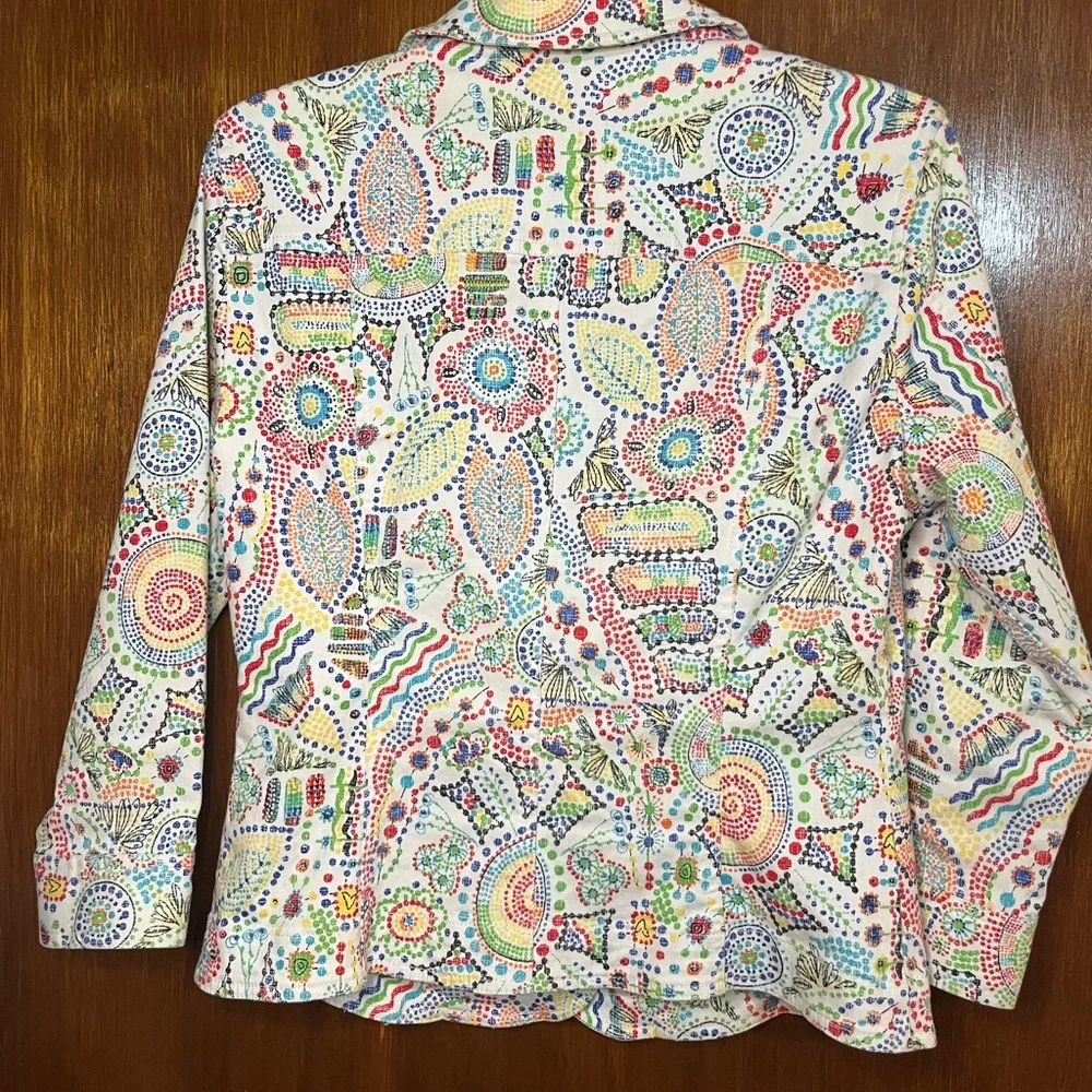 Ruby Rd. Multicolor Patterned Jacket - Picture 3 of 5